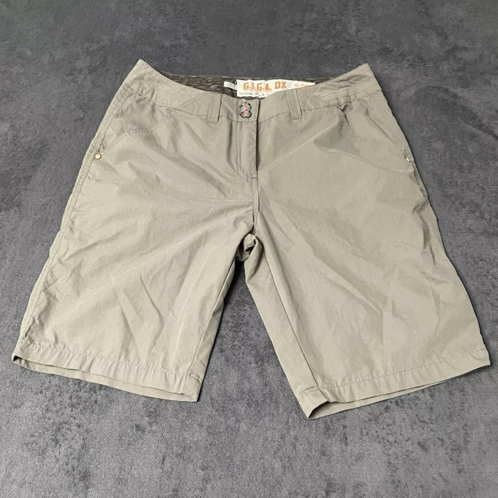 Killtec GIGA DX Shorts Women 10 Green Bermuda Hiking Snap Pocket Utility Outdoor